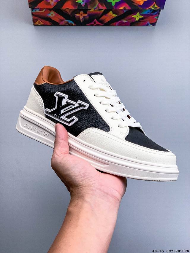 Company Level! Louis Vuitton Beverly Hills Printed Lace-Up Low-Top Fashion Sneak