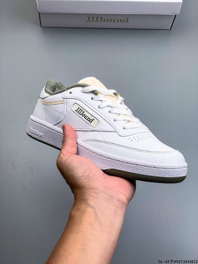 Company level! Reebok Club C series Jjjjound White Qlive sports comfortable shoc