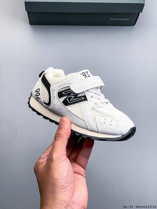 New Balance Nb996 Velcro large mesh breathable versatile casual children's shoes
