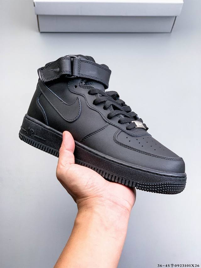 Authentic Nike Air Force 1 Mid Air Force One Mid-cut Fashionable and Versatile
