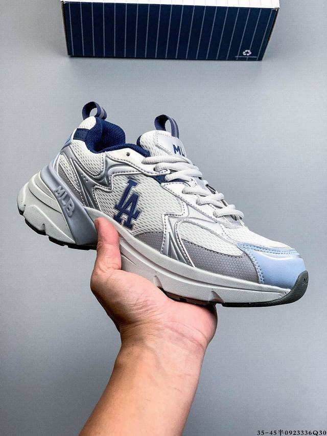 Company level! MLB official 25 autumn new thick-soled dad shoes heightened mesh