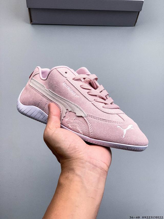 Company Level! Puma x Balenciaga Speedcat series thin-soled shoes. Round-toe, di