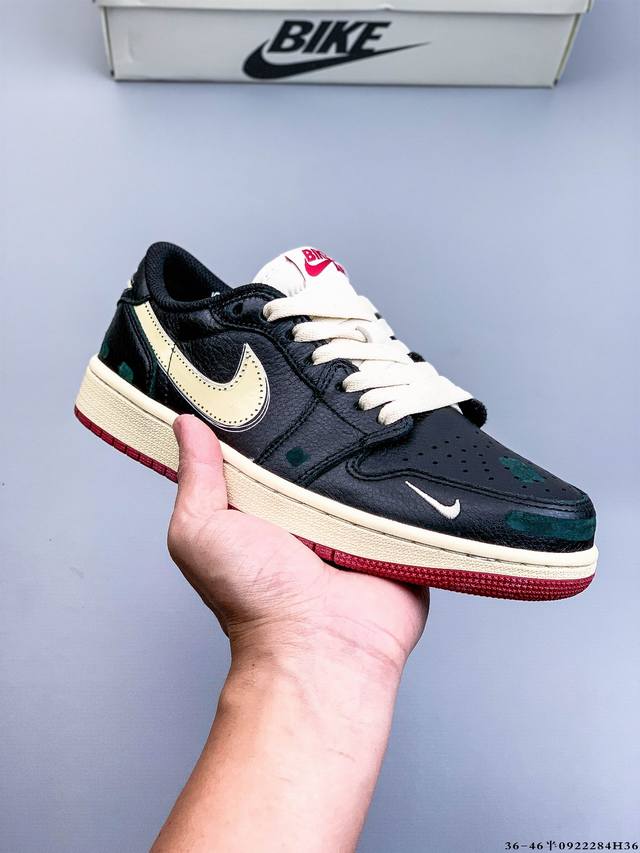 Nike Air Jordan 1 Low Aj1 Qiao 1 low-top trendy leisure sports sneakers. Aj1 low