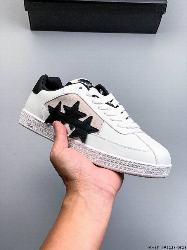 Amiri Emile pacifc Bones suede round toe lace-up low-top sneakers 0922284H24