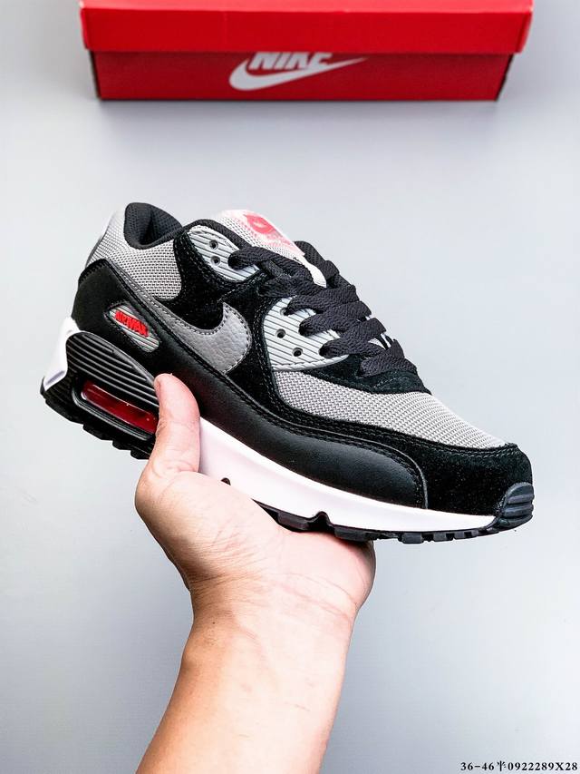 Company level! Nike Wmns Nike Air Max 90 Oreo Half Palm Air Cushion Full Leathe
