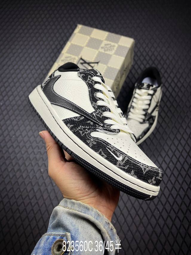 C Corporate-grade Nike Air Jordan 1 X Travis Scott Aj1 inverted hook Joe One inv