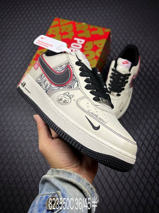 C Corporate-level Nike Air Force 1 '07 Low Pop Mart collaboration - Comic Labub