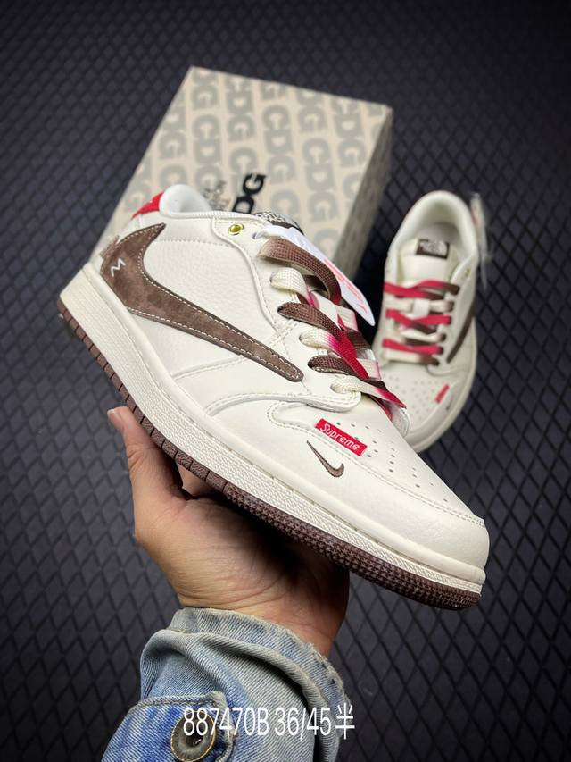 B Corporate-grade Nike Air Jordan 1 X Travis Scott Aj1 inverted hook Joe One inv