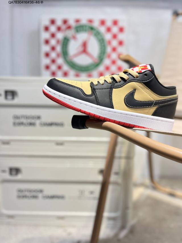 Company-grade top-grain leather Jordan Air Jordan 1 Low Aj1 low-top series bask