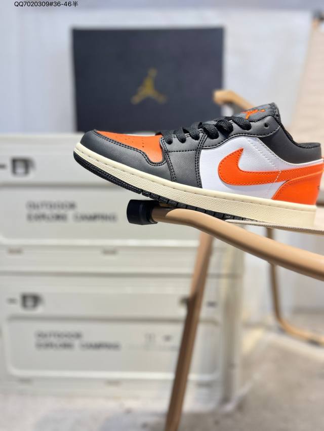 Company-grade top-grain leather Jordan Air Jordan 1 Low Aj1 low-top series bask