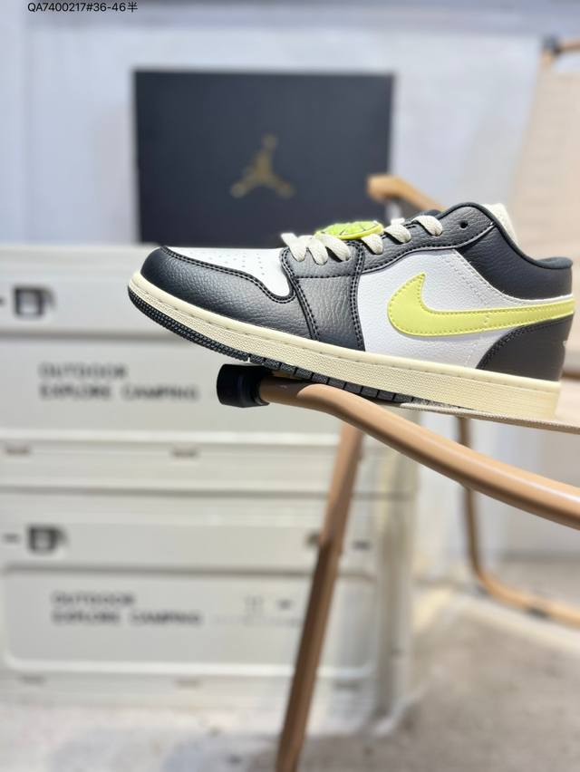 Company-grade top-grain leather Jordan Air Jordan 1 Low Aj1 low-top series bask