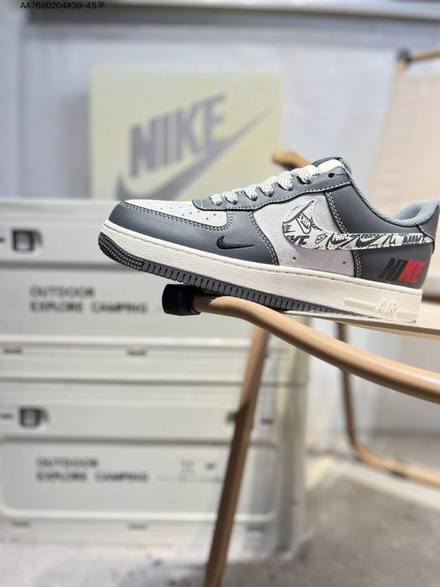 Nk Air Force 1'07 Low Air Force One low-top casual sneakers#Custom leather, orig