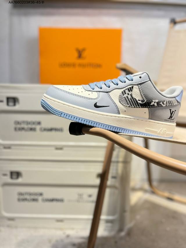 Lv X Nk Air Force 1'07 Low Air Force One Low-top Casual Sneakers#Custom leather,