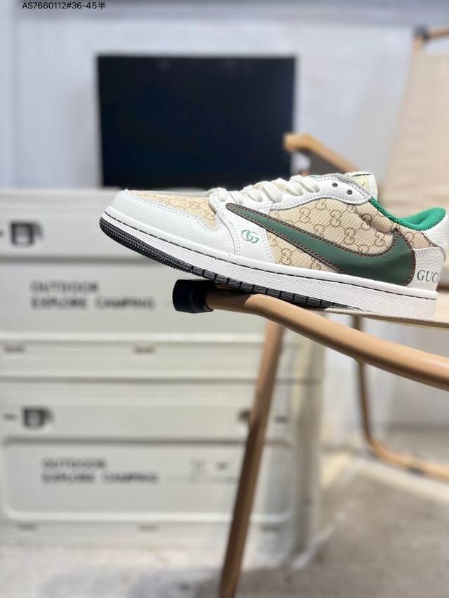 Gucci x Jordan Air Jordan 1 Low Aj1 low-top series basketball shoes official syn