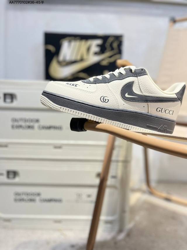 Gucci X NK Air Force 1'07 Low Air Force One Low-top Casual Sneakers#Custom leath