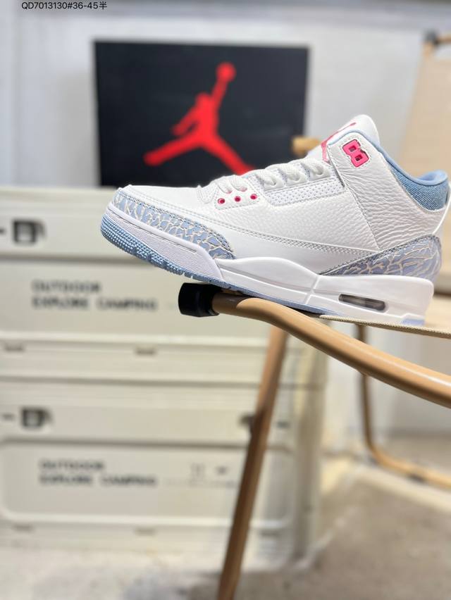 #Air Jordan 3 Cobalt Bliss Aj3 Joe 3 Pastel Fluorescent Hq0784-101 #The upper is