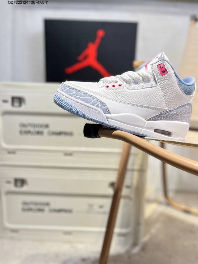 #Air Jordan 3 Cobalt Bliss Aj3 Joe 3 Pastel Fluorescent Hq0784-101 #The upper is