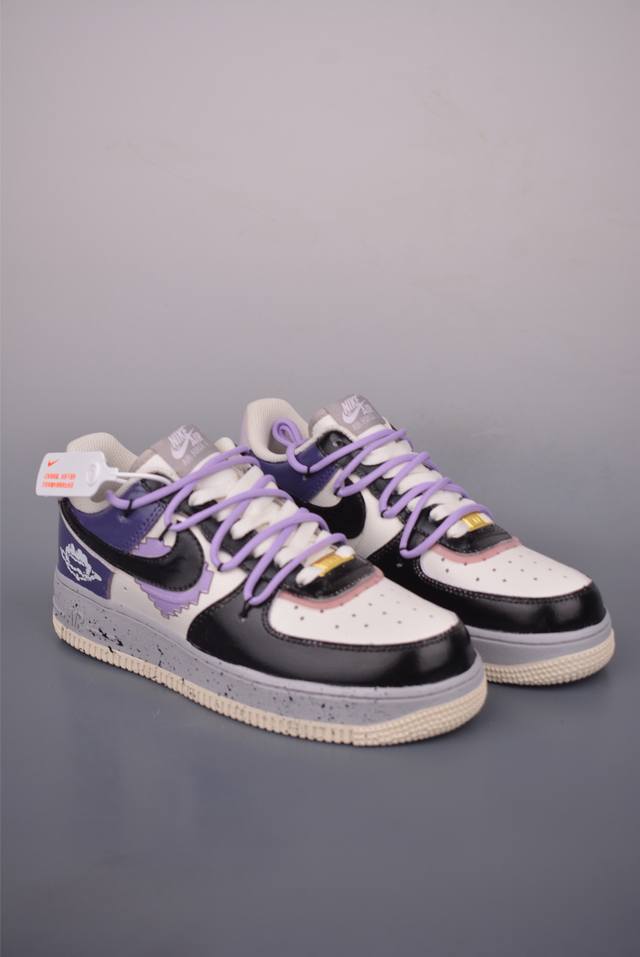 Nike Air Force 1 Low hand-painted graffiti pixel cloud crowOriginal last and ori