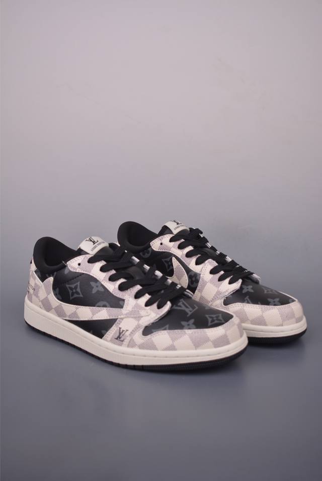 Fragment X Travis Scott X Lv Air Jordan 1 Low Three-Party Collaboration Inverted