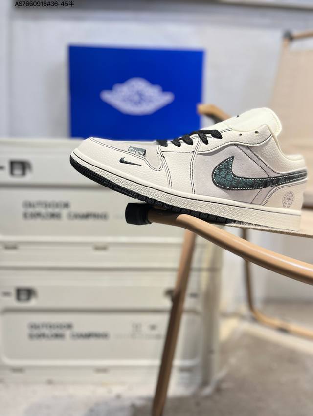 Company-grade top-grain leather Jordan Air Jordan 1 Low Aj1 low-top series bask
