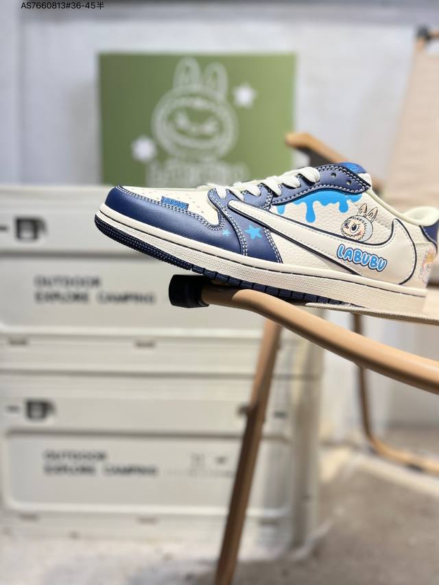 Company-grade top-layer leather Labubu x Jordan Air Jordan 1 Low Aj1 low-top se