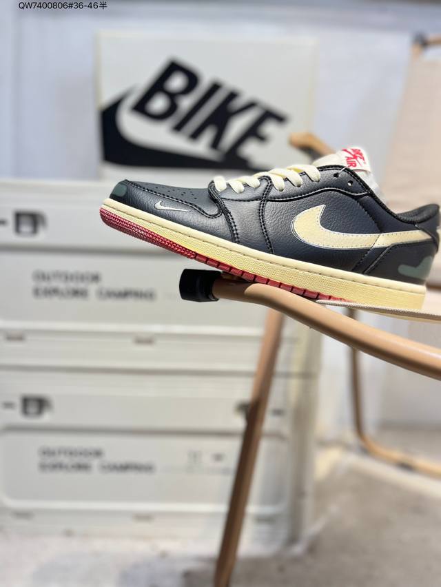 Company-grade top-grain leather Jordan Air Jordan 1 Low Aj1 low-top series baske