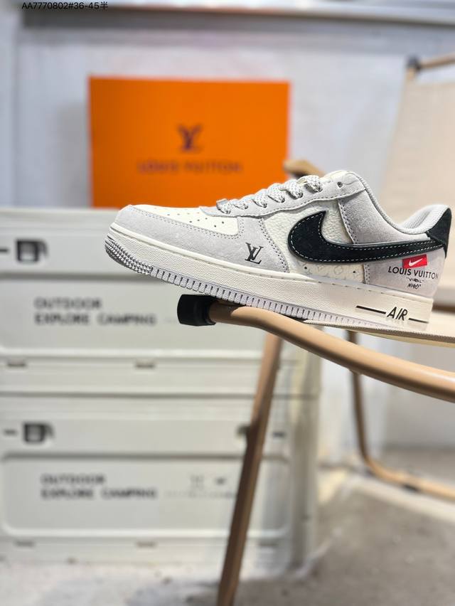 Lv X Nk Air Force 1'07 Low Air Force One Low-top Casual Sneakers#Custom leather,