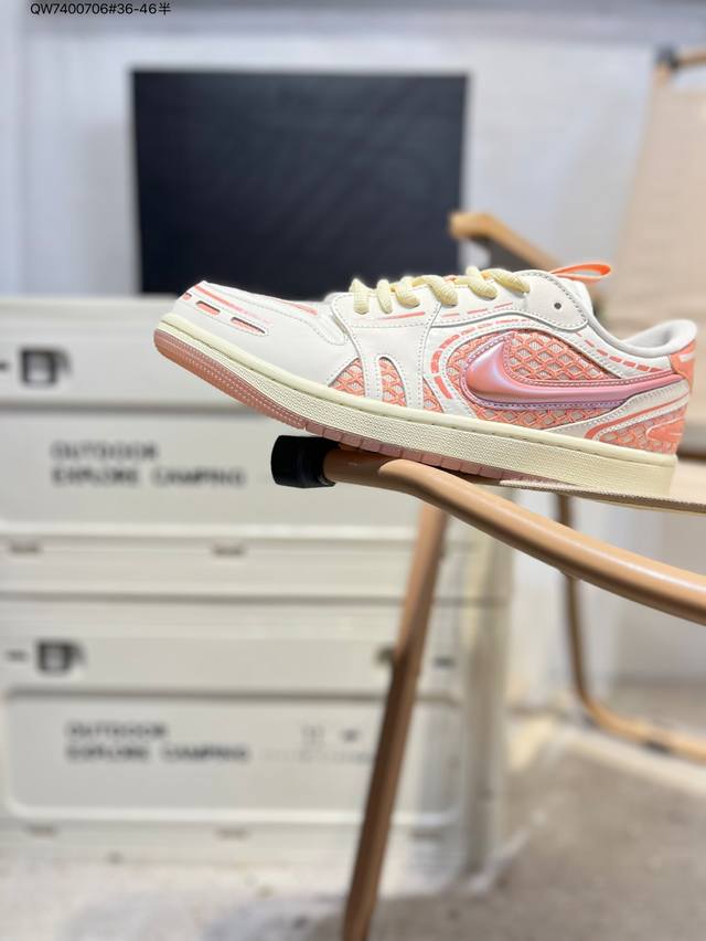 Company-grade top-grain leather Jordan Air Jordan 1 Low Aj1 low-top series bask