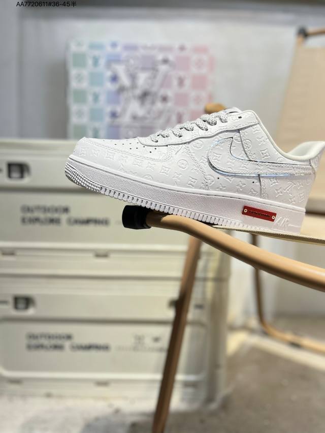 Lv X Nk Air Force 1'07 Low Air Force One Low-top Casual Sneakers#Custom leather,