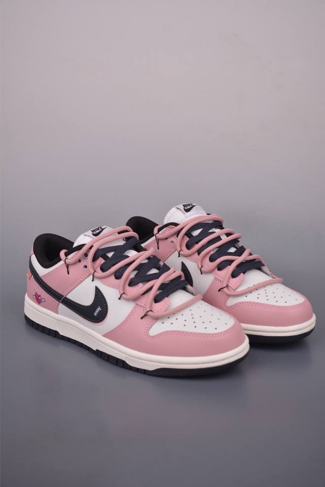 Nike Sb Dunk Low Valentine's Day Black PinkDeconstructed straps Purely original