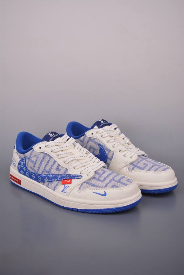 Fragment X Travis Scott X Lv Air Jordan 1 Low Deconstructed Shoelaces Three-Part