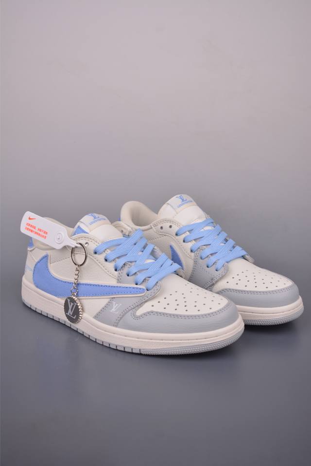 Fragment X Travis Scott X Lv Air Jordan 1 Low Deconstructed Shoelaces Three-Part