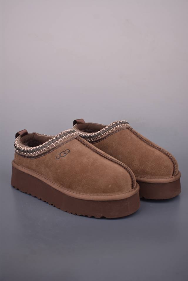 Ugg Tartz series thickened mule-style closed toe 5cm half-slippersethnic style a