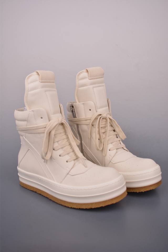 Ro Owens Rickowens inverted triangle smoked rubber soleRo watermelon-toe thick s
