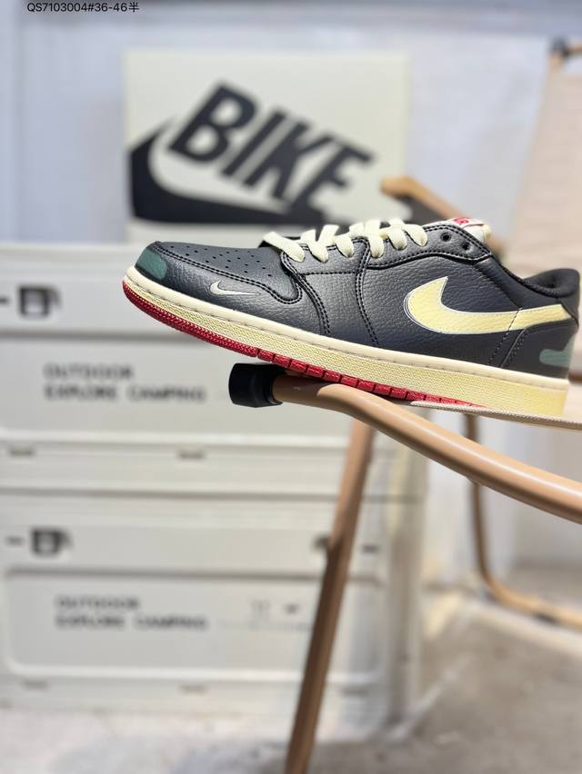 Company-grade top-grain leather Jordan Air Jordan 1 Low Aj1 low-top series bask