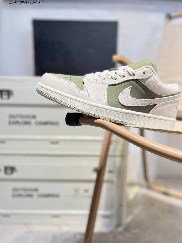 Company-grade top-grain leather Jordan Air Jordan 1 Low Aj1 low-top series bask