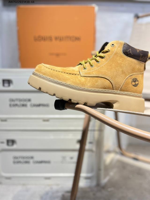 Timberland X Louis Vuitton Lv joint model Timberland presbyopic yellow boots ori