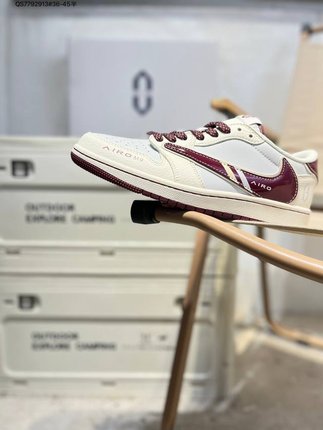 Company-grade top-grain leather Jordan Air Jordan 1 Low Aj1 low-top series bask