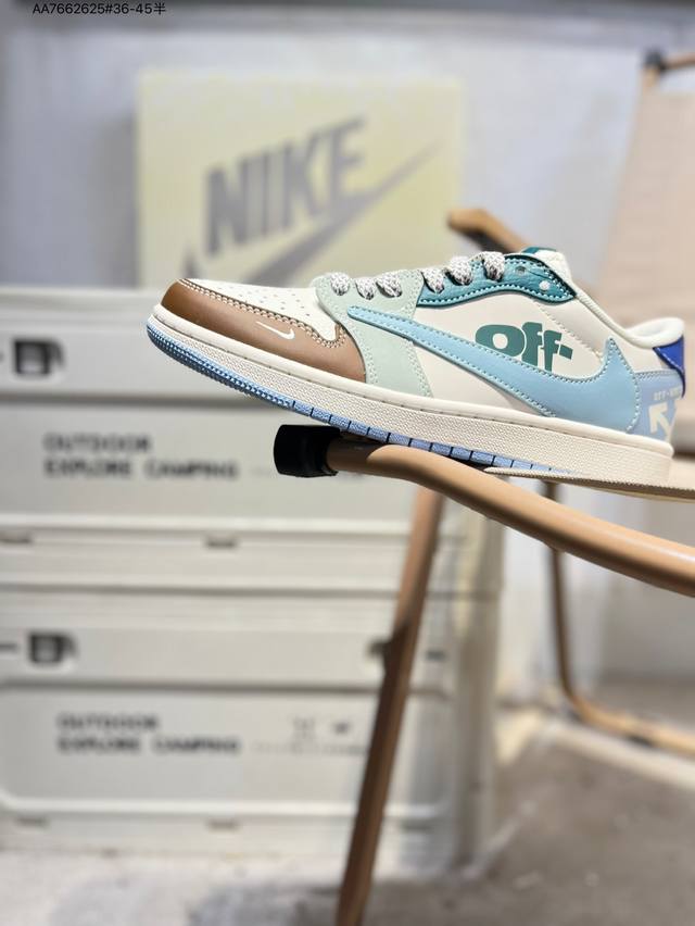 Company-grade top-grain leather Jordan Air Jordan 1 Low Aj1 low-top series bask