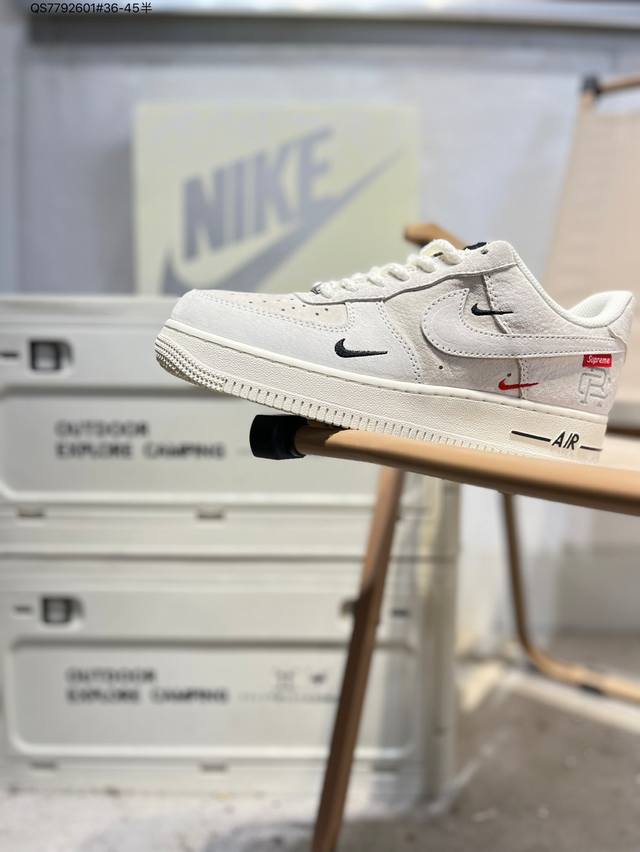 Nk Air Force 1'07 Low Air Force One low-top casual sneakers#Custom leather, orig