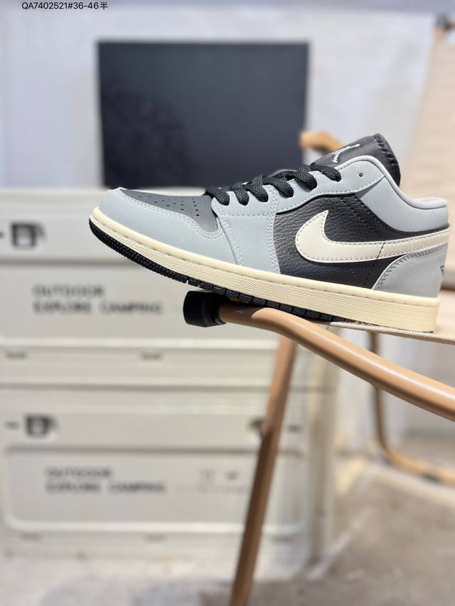 Company-grade top-grain leather Jordan Air Jordan 1 Low Aj1 low-top series bask