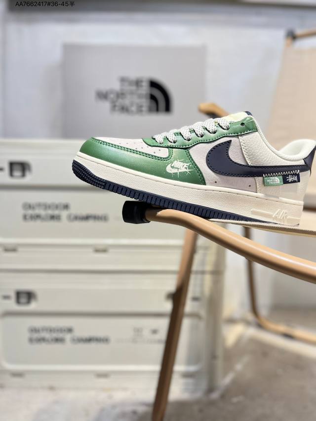Stussy X NK Air Force 1'07 Low Air Force One Low-top Casual Sneakers#Custom leat