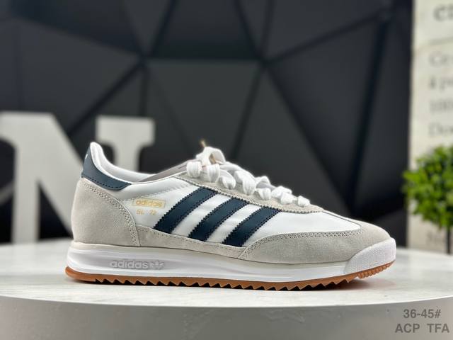 Adidas Originals SL 72 Stack Shoes, Adidas Striped Color Block Platform Low-Top