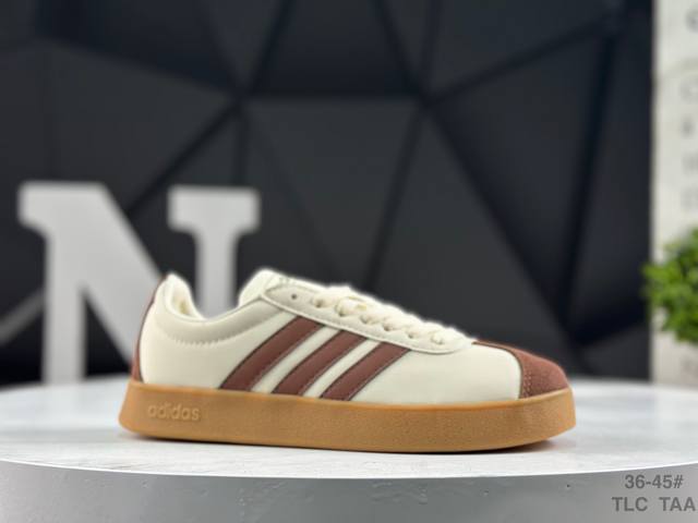 Collection Adidas Vl Court 2.0 Versatile Item Suede Leather Non-slip Wear-resist