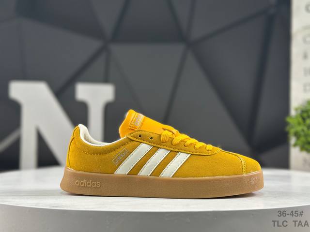 Adidas Vl Court 2.0 Versatile Item, Suede Leather, Non-slip, Wear-resistant, Lig