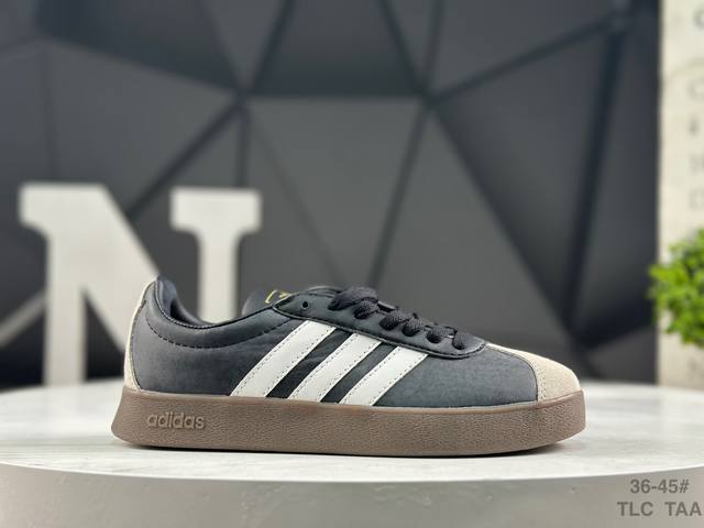 Adidas Vl Court 2.0 Versatile Item, Suede Leather, Non-slip, Wear-resistant, Lig