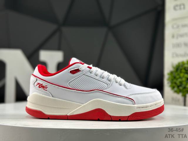 Air Jordan Flight Court Low-Top Retro Casual Basketball Shoes. The design is sim