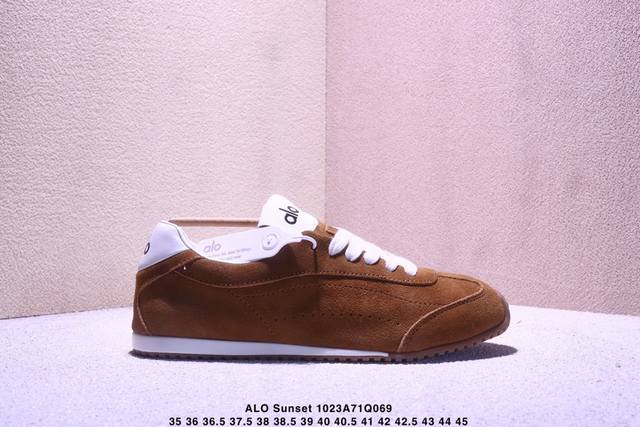 Alo Yogaalosunset New Sneakers, Suede Low-Top Thin-Soled Casual Shoes, Minimalis