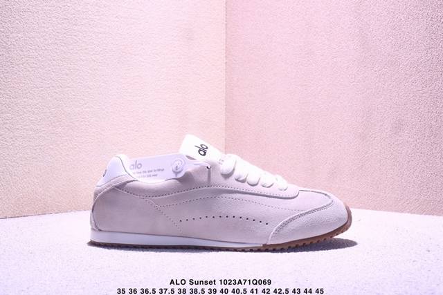 Alo Yogaalosunset New Sneakers, Suede Low-Top Thin-Soled Casual Shoes, Minimalis