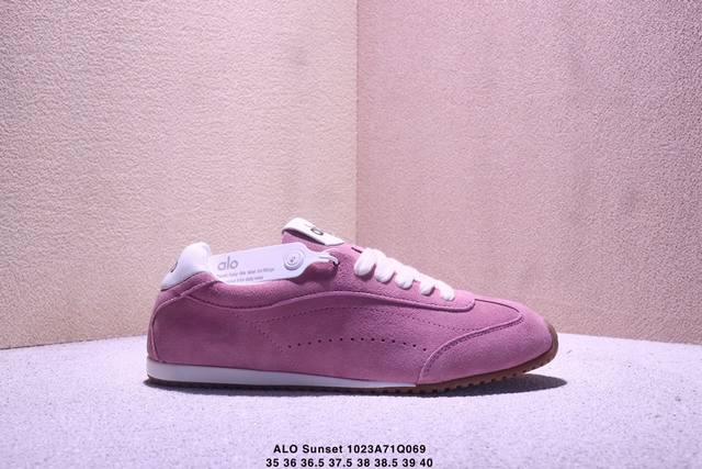 Alo Yogaalosunset New Sneakers, Suede Low-Top Thin-Soled Casual Shoes, Minimalis